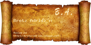 Bretz Adrián névjegykártya