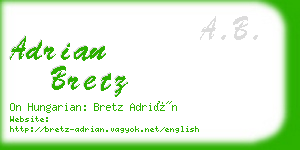 adrian bretz business card